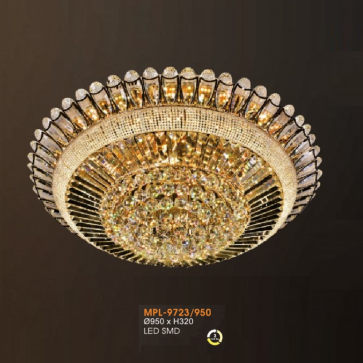 VE - MPL- 9723/950: Áp trần Phale LED - KT: Ø950mm x H320mm - Đèn LED SMD đổi 3 màu