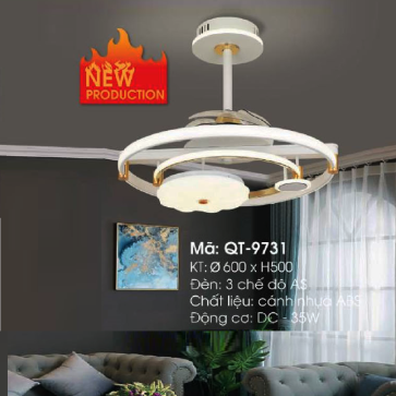 QT- 9731: Quạt trần đèn LED