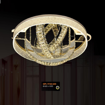 V - MPL - 9740/600: Đèn áp trần LED Phale - KT: Ø600mm x H300mm - Đèn LED đổi 3 màu