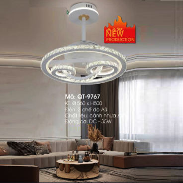 QT-9767: Quạt trần đèn LED