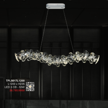 3 - TPL9817L1200: Đèn thả Phale ngang - KT: L1200mm x H235mm - Đèn LED 53W, ánh sáng đổi 3 màu
