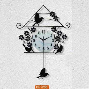 HF - ĐH - 983: Đồng hồ trang trí hình cánh hoa - KT:  L600mm x H500mm