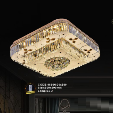 CODE: 9866/800x800: Đèn áp trần LED Phale - KT: L800mm x W800mm - Đèn LED đổi 3 màu