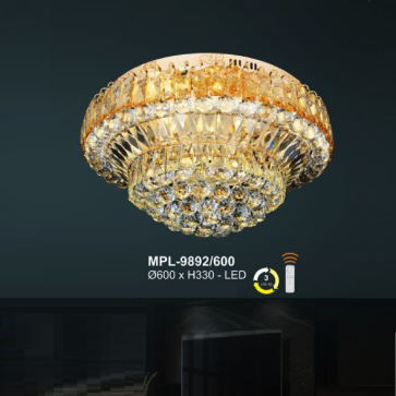 A - MPL - 9892/600: Đèn áp trần LED Phale - KT: Ø600mm x H330mm - Đèn LED đổi 3 màu