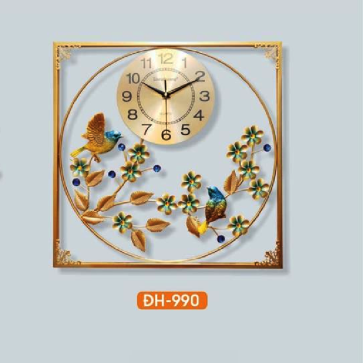 HF - ĐH - 990: Đồng hồ trang trí hình cánh hoa - KT: Ø700mm x H800mm