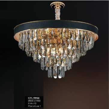 HF - CFL 9904: Đèn thả Phale  - KT: Ø600mm x H400mm - Đèn E14 x 12 bóng