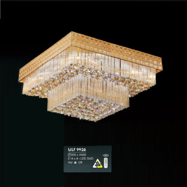 H - MLF 9926: Đèn mâm LED Phale - KT: L600mm x W600mm x H300mm - Đèn LED SMD đổi 3 màu + Đèn chân E14 x 4 bóng - Remote