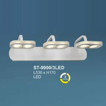 AN - ST - 9990/3LED: Đèn rọi gương - KT: L530mm x H170mm - Đèn LED đổi 3 màu