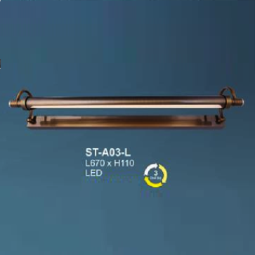 AN - ST - A03 - L: Đèn rọi tranh/rọi gương - KT: L670mm x H110mm - Đèn LED ánh sáng đổi 3 màu