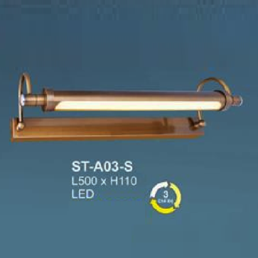 AN - ST - A03 - S: Đèn rọi tranh/rọi gương - KT: L500mm x H110mm - Đèn LED ánh sáng đổi 3 màu