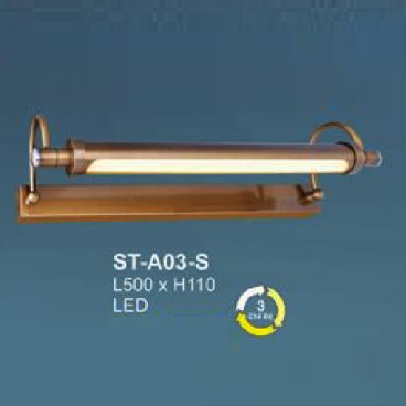 AN - ST - A03 - S: Đèn rọi tranh/rọi gương - KT: L500mm x H110mm - Đèn LED ánh sáng đổi 3 màu