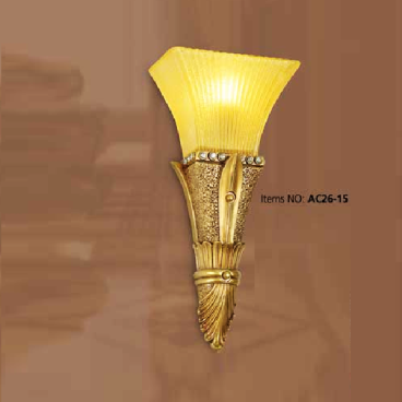 AC 26 - 15: Đèn áp tường 1 bóng - KT: Ø200mm x H390mm - Đèn chân E27 x 1 bóng