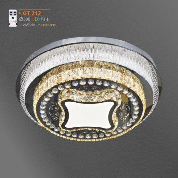 AD - OT 212: Đèn áp trần LED Phale  - KT: Ø800mm - Đèn LED  đổi 3 màu - Remote