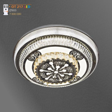 AD - OT  217: Đèn áp trần LED Thủy tinh/ Phale - KT: Ø800mm - Đèn LED  - Remote