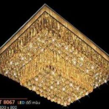 AD- OT 8067:  Áp trần Phale LED - KT: 800mm*800mm - Đèn LED đổi 3 màu - Remote