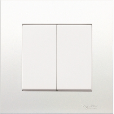 AKB32_1_WE_G19: Bộ contac đôi 1 chiều 16AX, màu trắng