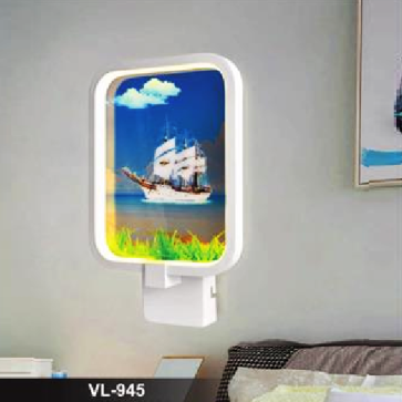 AN - VL - 945: Đèn gắn tường LED - KT: L185mm x H290mm - Đèn LED đổi 3 màu