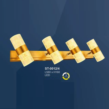 AN - ST - 0012/4: Đèn rọi tranh/roi gương 4 bóng - KT: L580mm x H160mm - Đèn LED ánh sáng đổi 3 màu