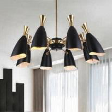 AU - CH  02/8 BK: Đèn chùm 8 bóng, KT: Ø1100mm*H750mm
