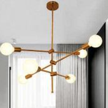 AU - ĐT -  03/6E GD: Đèn chùm bi 6 bóng, Bóng E27*6 bóng tính riêng