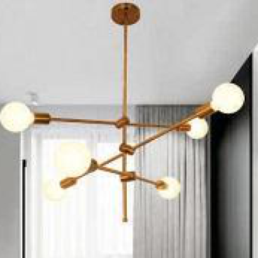 AU - ĐT -  03/6E GD: Đèn chùm bi 6 bóng, Bóng E27*6 bóng tính riêng