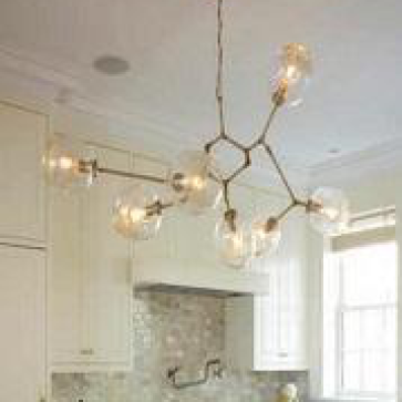 AU - ĐT 2705/7: Chùm 7 bóng ( thân đen chao khói/thân vàng chao trà), KT: W900mm