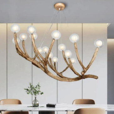 AN - ĐT - 8813/16: Đèn thả LED chao bi - KT: L1000mm x H700mm ( cáp treo 1.2m ) - Đèn LED G4 x 16 bóng + Đèn LED