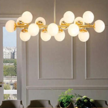 AN - ĐT - 9220/16: Đèn thả LED chao quả bi - KT: L1000mm - Đèn LED G4 x16 bóng