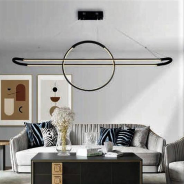 AN - TL-3205/1000 BK: Đèn thả LED - KT: L 1000mm x H1200mm - Đèn LED đổi 3 màu - Remote