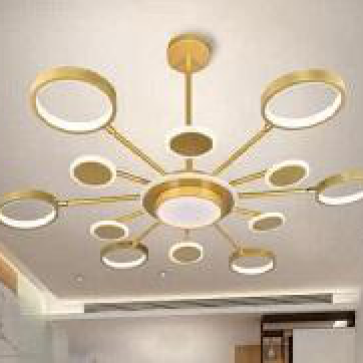 AU - TL - 8833/12: Chùm LED 12 bóng đổi 3 màu , KT: Ø1100mm*H500mm