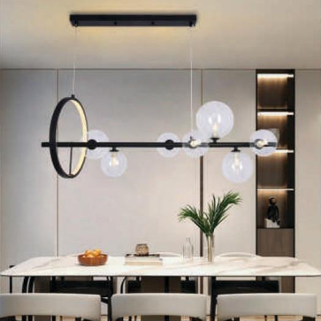 AN - TL - H8092L/7: Đèn thả LED  - KT: L900mm x H1200mm - Đèn LED G9 x 7 bóng -  LED vàng 3000K