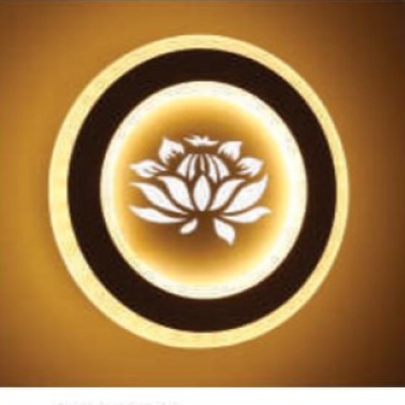 AU - VL.8349: Vách LED ÁS vàng - KT: Ø220mm