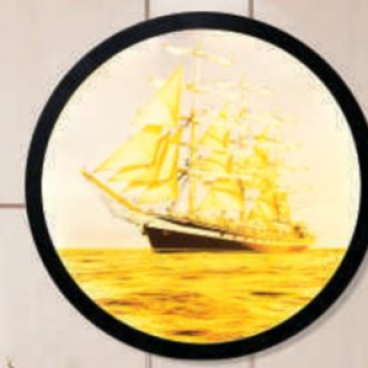 AU - VL.985/BK: Vách LED đổi 3 màu - KT: Ø240mm