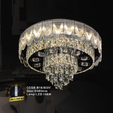 CODE: B18/600Y: Đèn áp trần LED - KT: Ø600mm - Đèn LED 160W, ánh sáng đổi 3 màu