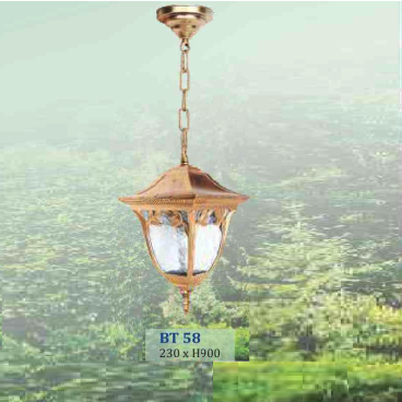 BM - BT 58: Đèn thả đơn - KT: Ø230mm x H900mm - Bóng đèn E27 x 1 bóng