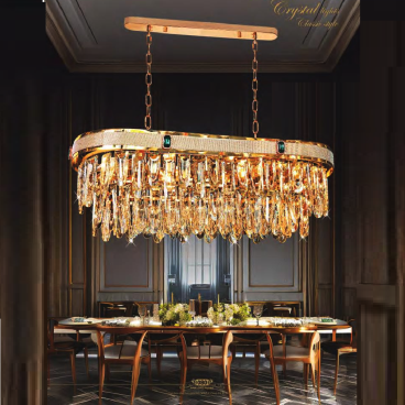 NC81989C: Đèn thả Phale ngang - KT: L800mm x W350mm X H300mm + 500mm - Bóng đèn chân E14 x 10 bóng