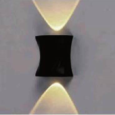 EU - CN - 391: Đèn gắn tường LED - KT: L85mm x W47mm x H90mm - Đèn LED  1W x 2 ánh sáng vàng