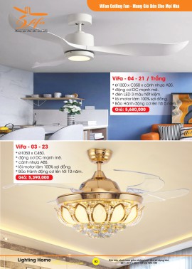 Catalogue Đèn Quạt Trần VIFA