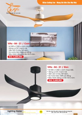 Catalogue Đèn Quạt Trần VIFA