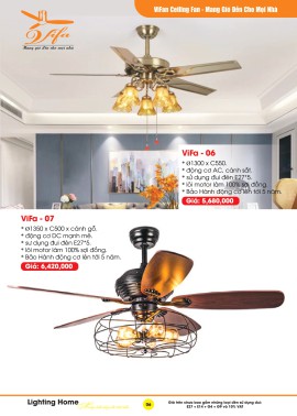 Catalogue Đèn Quạt Trần VIFA