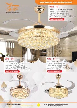 Catalogue Đèn Quạt Trần VIFA