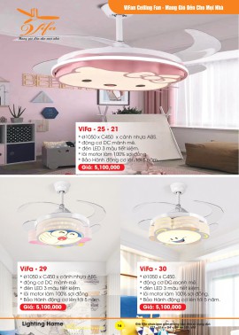 Catalogue Đèn Quạt Trần VIFA