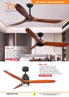 Catalogue Đèn Quạt Trần VIFA