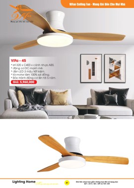 Catalogue Đèn Quạt Trần VIFA