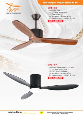 Catalogue Đèn Quạt Trần VIFA