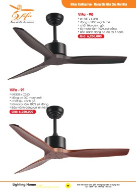 Catalogue Đèn Quạt Trần VIFA