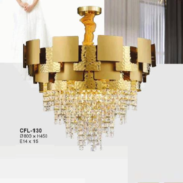 EU  - CFL - 130: Đèn thả Phale  - KT: Ø800mm x H450mm - Đèn chân E14 x 15 bóng