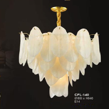EU -  CFL - 140: Đèn thả phale  - KT: Ø800mm x H640mm - Đèn chân E14