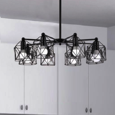 CODE: LS 3041: Đèn chùm thả Cafe - KT: Ø600mm - Bóng đèn E27 x 8 bóng