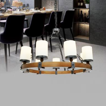 CODE: 15 - P4284L- 9: Đèn chùm thả Cafe - KT: Ø800mm x H1500mm - Bóng đèn E27 x 9 bóng